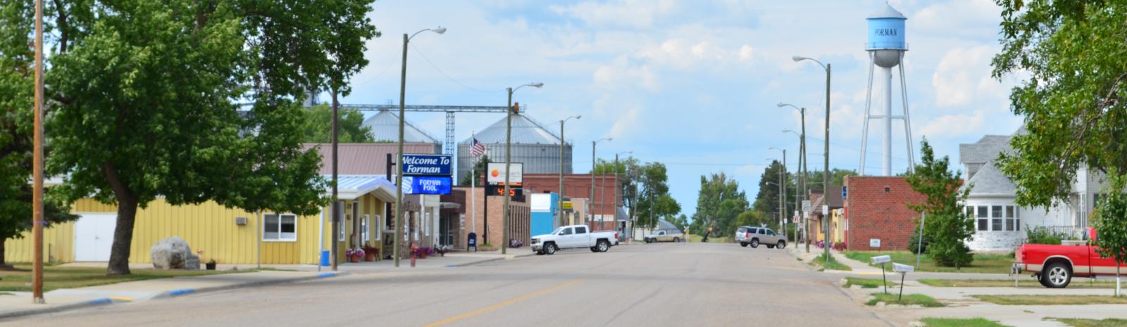 downtown Forman, North Dakota